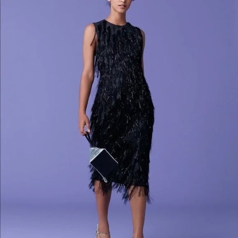 Diane von Furstenberg Nadi Fringe Dress Size 12